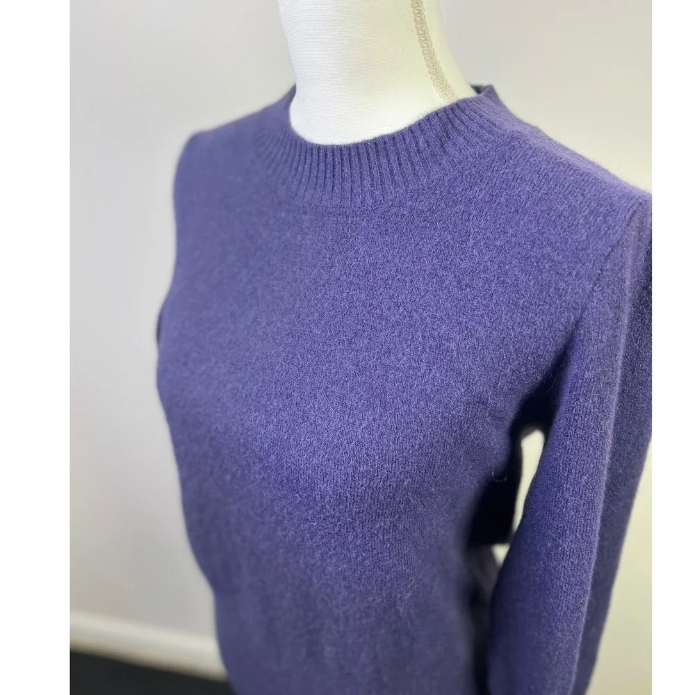 J. Crew Cottagecore Purple Merino Wool Alpaca‎ Blend Pullover Cozy Sweater M